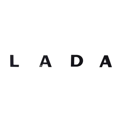 Наклейка L_A_D_A черная задняя надпись