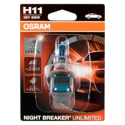 Автолампа галогенная OSRAM H11 NIGHT BREAKER UNLIMITED