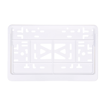 SKYWAY Рамка для номера пластмассовая 290×170 ГОСТ с защелкой белая без надписи