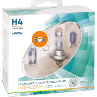 Комплект галогенных ламп SVS Intensive+130% H4 + W5W White Ver.2.0