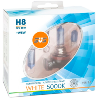 Комплект галогенных ламп SVS White 5000K H8 + W5W White Ver.2.0
