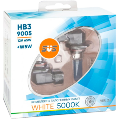 Комплект галогенных ламп SVS White 5000K HB3 + W5W White Ver.2.0