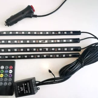 RGB подсветка салона авто со звуковым контроллером 12 диодов