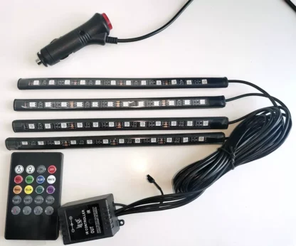 RGB подсветка салона авто со звуковым контроллером 12 диодов