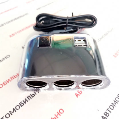 Разветвитель прикуривателя Olesson 1505 на 3 гнезда + 2 USB