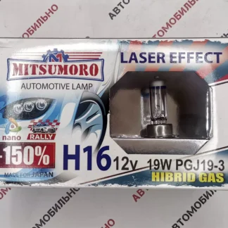 Автолампа галогенная Mitsumoro Н16 +150% laser effect