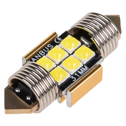 Лампочка светодиодная SKYWAY S08201477 T11 (C5W) 12V 6 SMD 1-конт 31мм Белая CAN BUS