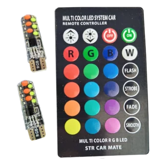 Светодиодные лампочки T10 RGB с пультом