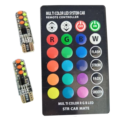Светодиодные лампочки T10 RGB с пультом