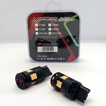 Комплект LED ламп Viper Led Light WY21W (W3X16D) (3020) 30SMD Orange