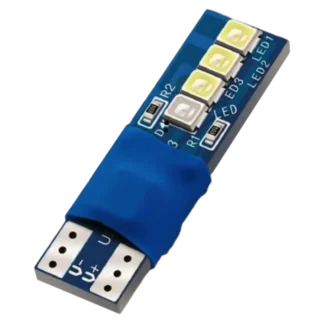 Лампочка светодиодная T10 (W5W) 8 LED-WBL плавный розжиг СИНИЙ+БЕЛЫЙ