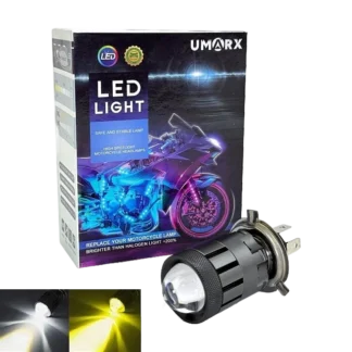 Светодиодная линзованная лампа H4 V11 ЛИНЗА 5000K 20W 3000Lm БЕЛЫЙ/ЖЕЛТЫЙ 12-24V