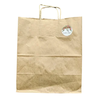 Пакет крафтовый подарочный с ручками бумажный