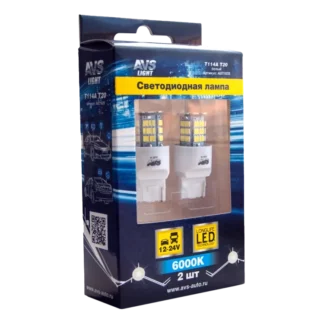 Комплект LED ламп AVS T114A T20 /белый/ (W3×16d) 78SMD 3014 1 contact