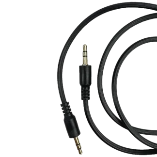 Кабель AUX 3,5x3,5 рифленый, материал ПВХ, цвет ЧЕРНЫЙ