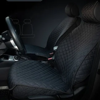 Комплект передних накидок Лен с закрытыми боками цвет черный - черный