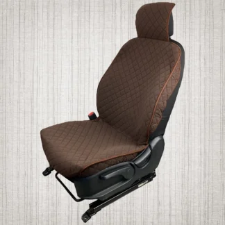 Комплект передних накидок Лен с закрытыми боками цвет коричневый